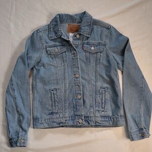 Levi's Youth Jean Jacket 13-15 Yrs XL Blue Button Casual Short Levis Strauss